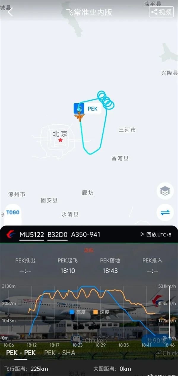 园十州 北京飞上海虹桥航班起飞后又紧急返航，东航最新回应→